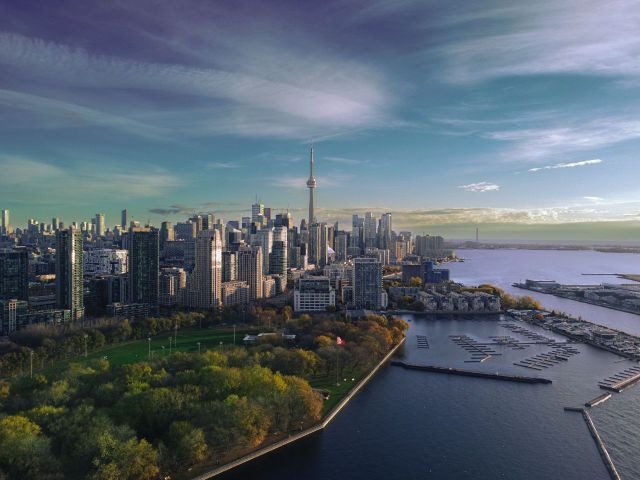 Toronto skyline at golden hour, where CBEA is headquartered